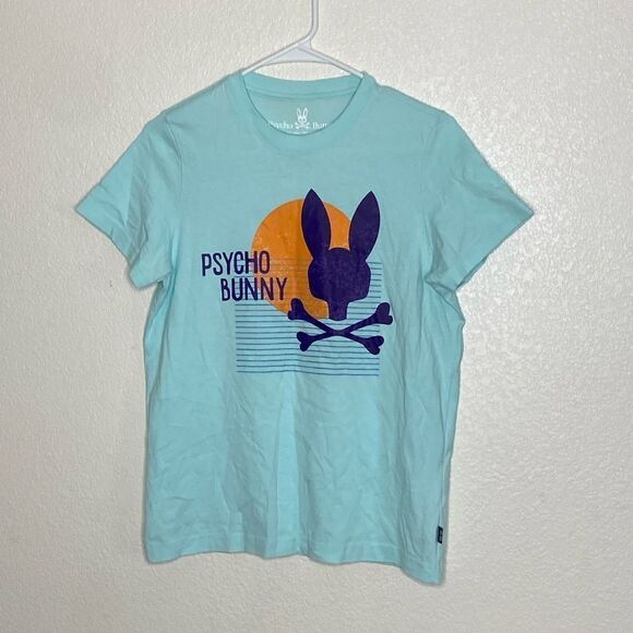 PSYCHO BUNNY Men’s Arctic Ice Walton Graphic Print T Shirt Size 2 - Picture 1 of 4